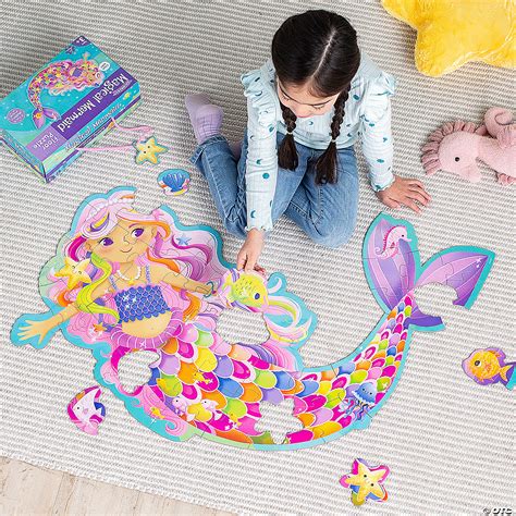 Immerse yourself in the mystical world of mermaids with our magical floor puzzle